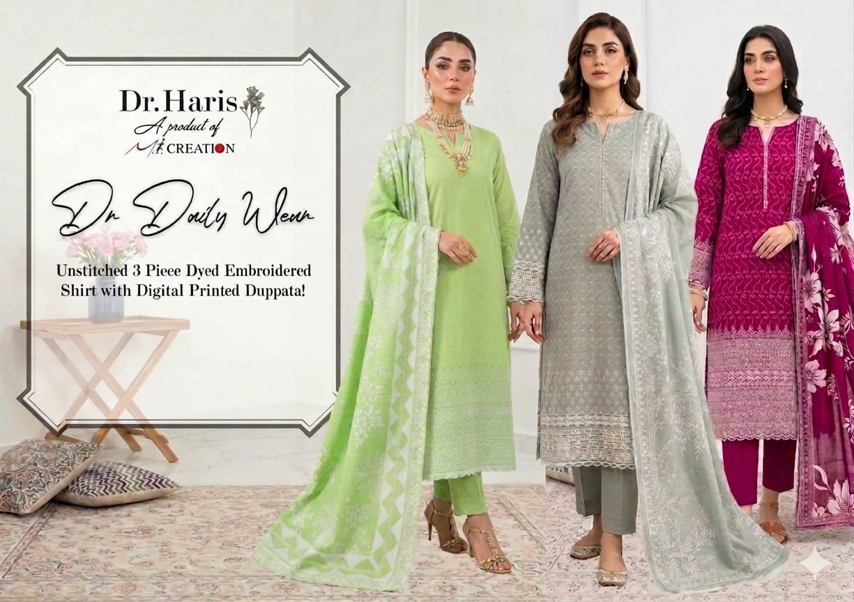 DR. HARIS BY DR. Daily Wear Embroidered CHICKANKRI Eid Collection 